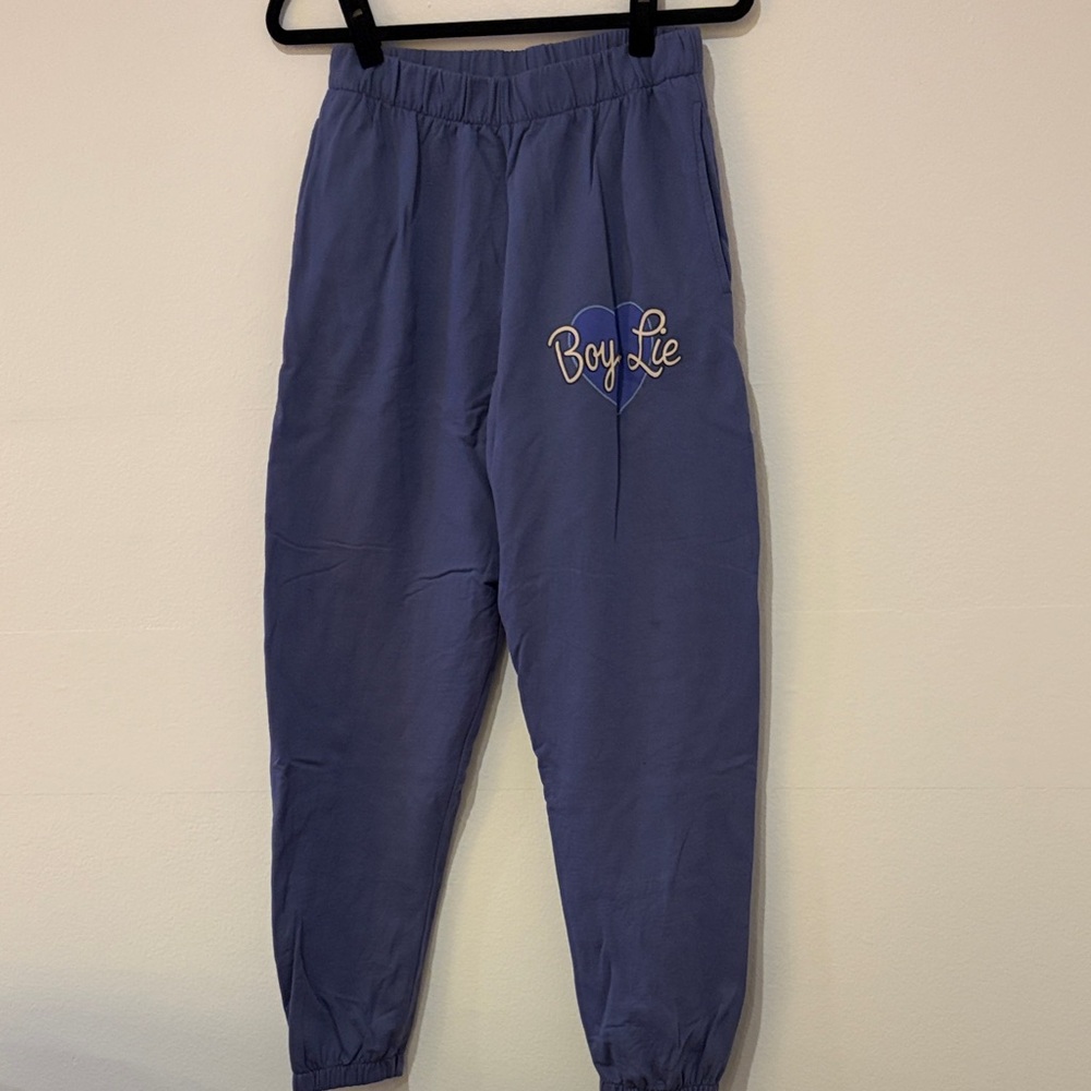 Boys Lie Blue Joggers with Heart Detail